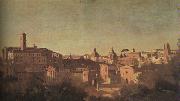 The Forum seen from the Farnese Gardens,  Jean Baptiste Camille  Corot